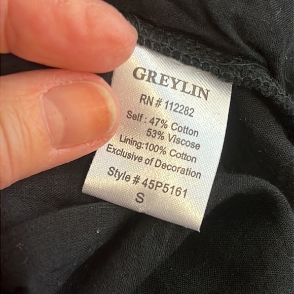 Greylin Anya Jumpsuit in black, Cotton blend, fully lined, bohemian, size S - Picture 3 of 16